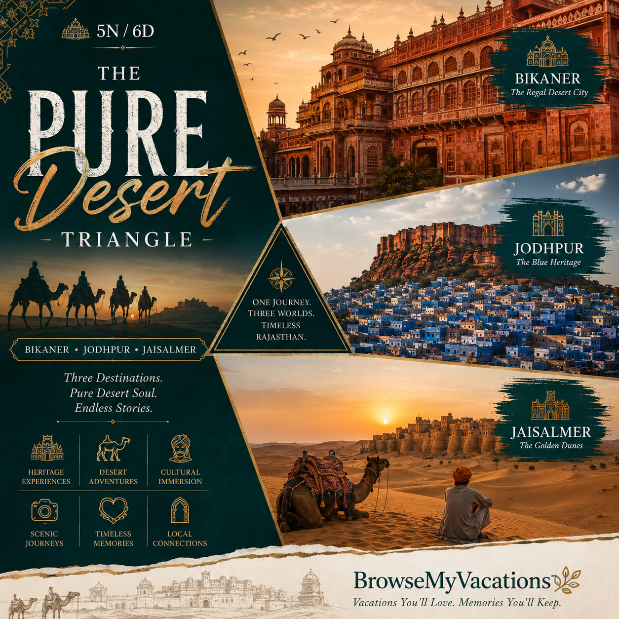 5N/6D Bikaner + Jodhpur + Jaisalmer: The Pure Desert Triangle preview