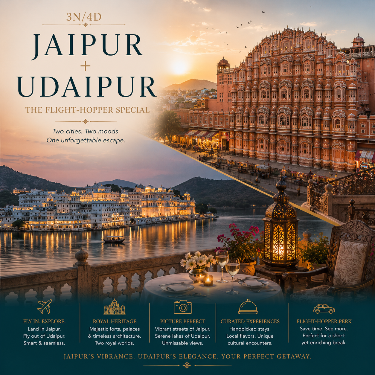 3N/4D Jaipur + Udaipur: The Flight-Hopper Special preview