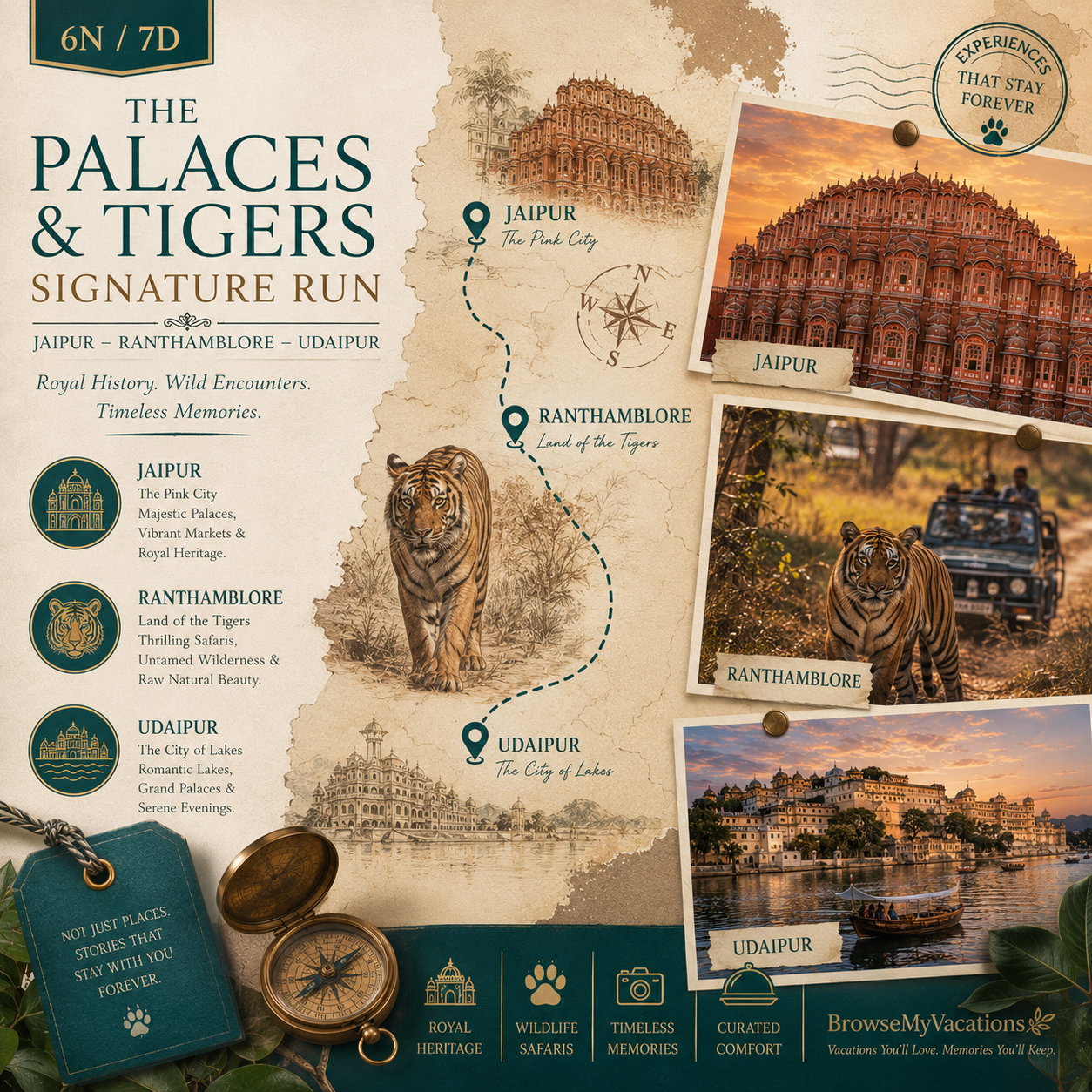 6N/7D Jaipur + Ranthambore + Udaipur: The Palaces & Tigers Signature Run preview
