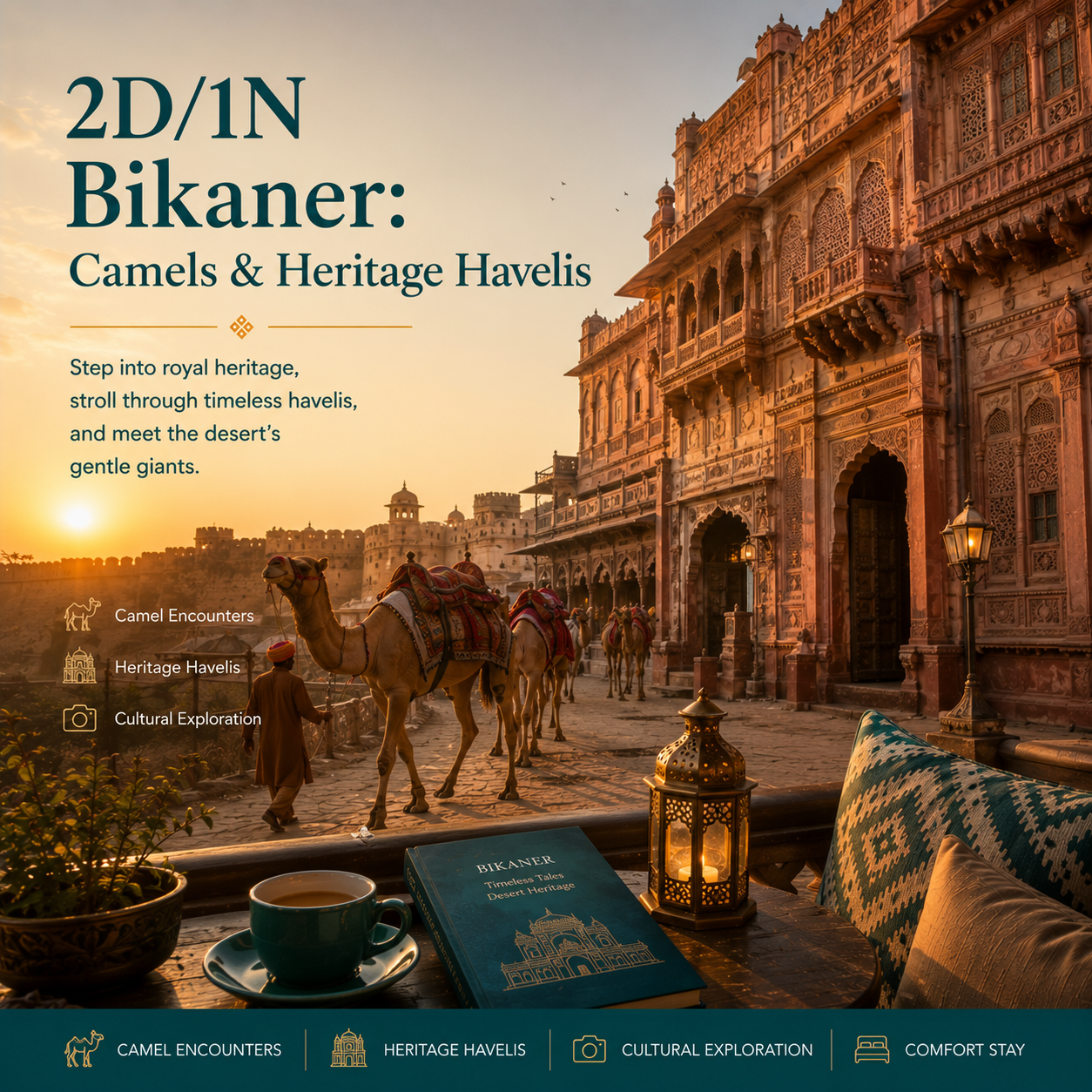 2D/1N Bikaner: Camels & Heritage Havelis preview