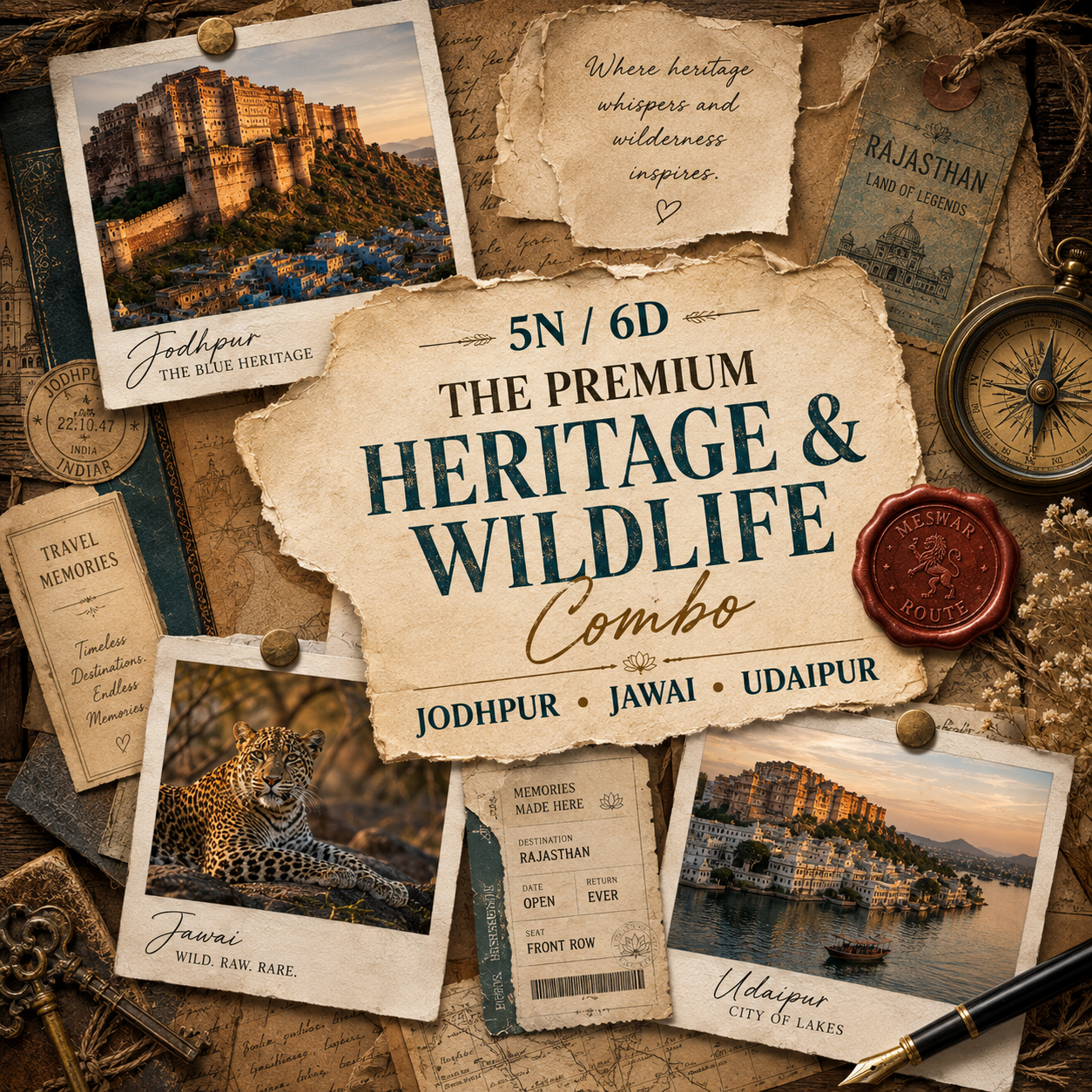 5N/6D Jodhpur + Jawai + Udaipur: The Premium Heritage & Wildlife Combo preview