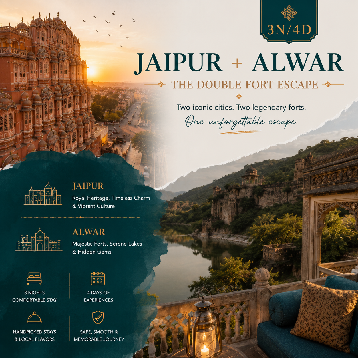 3N/4D Jaipur + Alwar: The Double Fort Escape preview