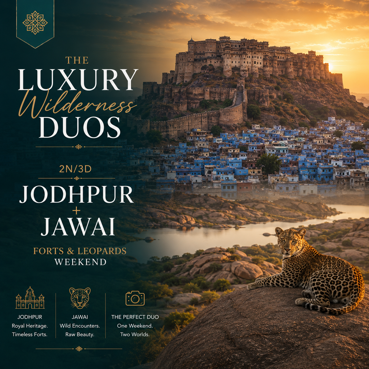 2N/3D Jodhpur + Jawai: Forts & Leopards Weekend preview
