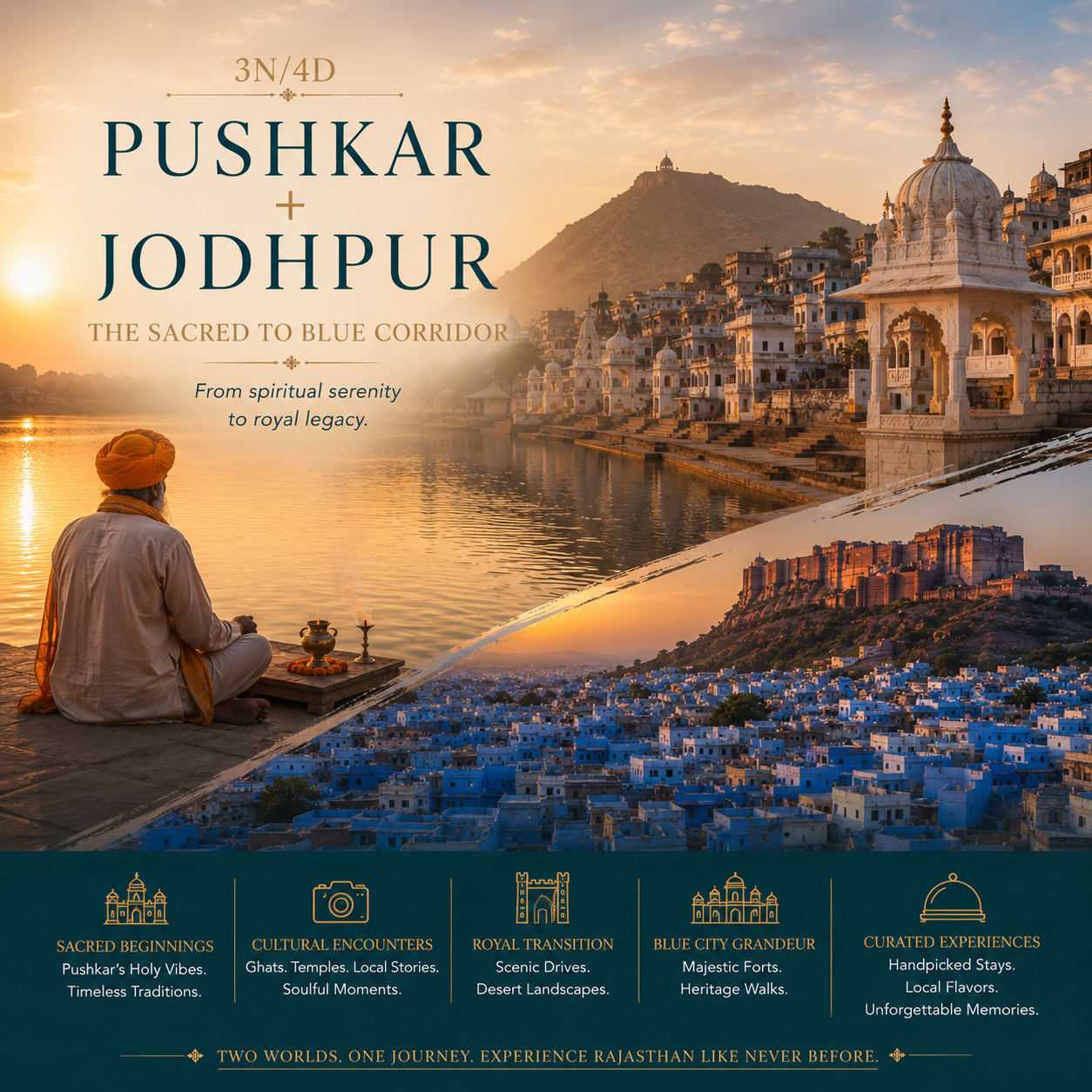 3N/4D Pushkar + Jodhpur: The Sacred to Blue Corridor preview