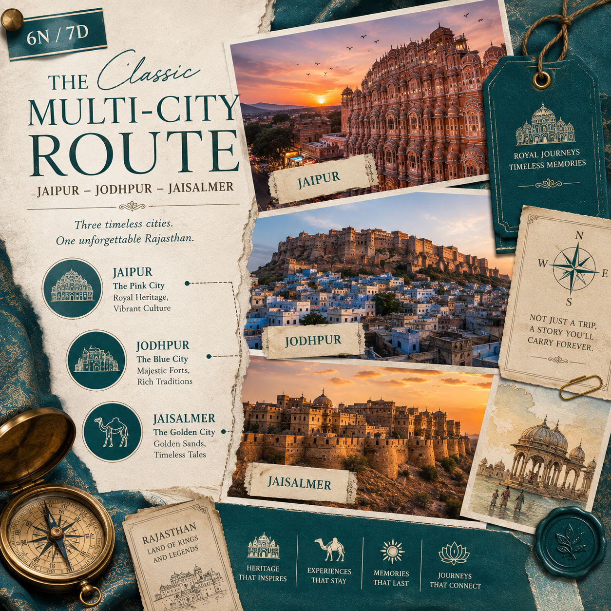 6N/7D Jaipur + Jodhpur + Jaisalmer: The Classic Multi-City Route preview