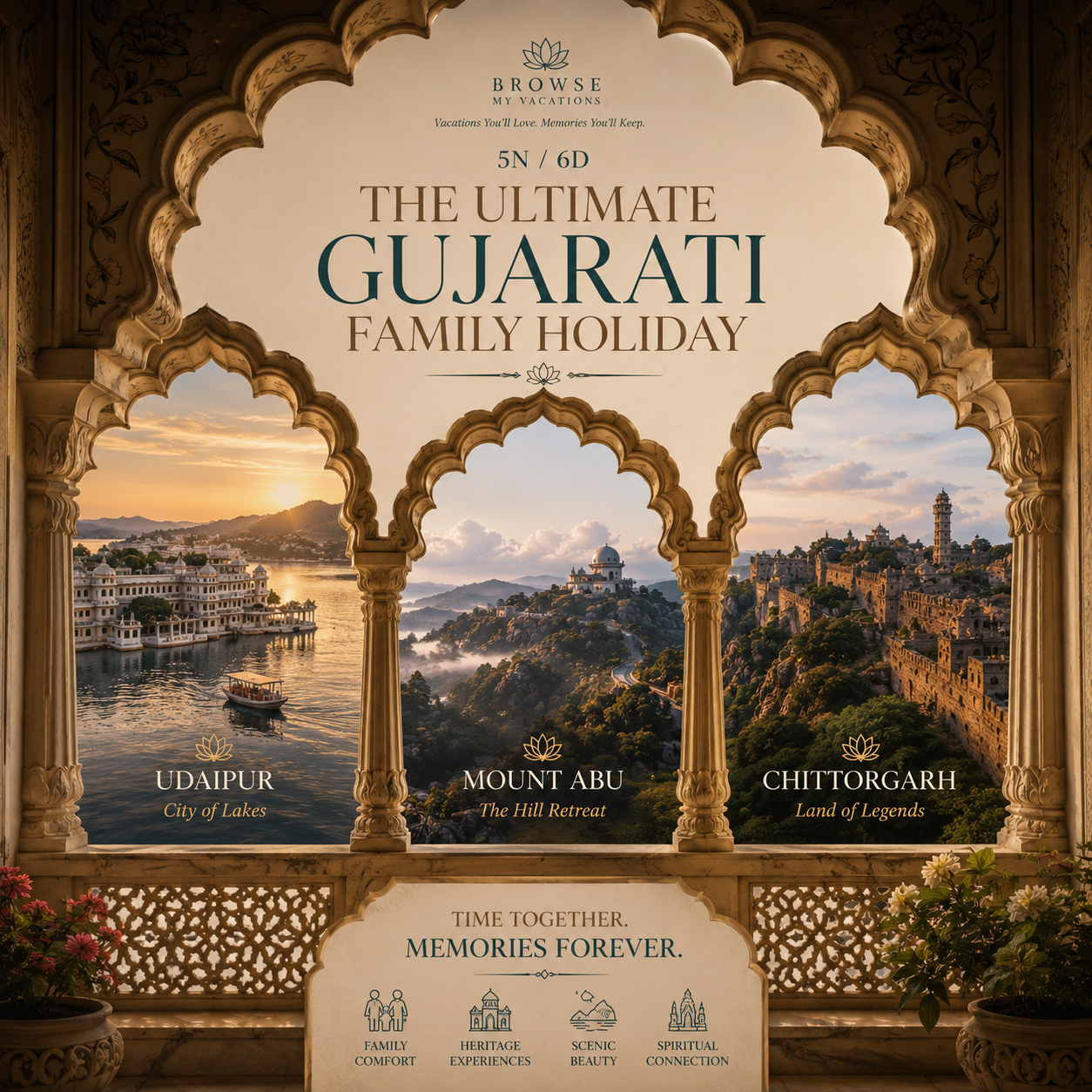 4N/5D Udaipur + Mount Abu + Chittorgarh: Hills, Lakes, and History preview