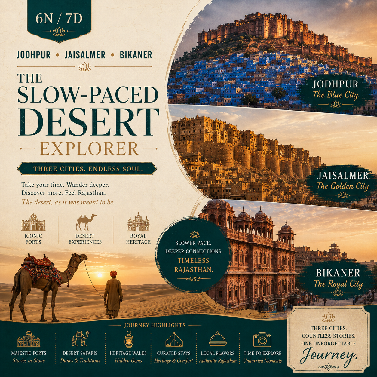 6N/7D Jodhpur + Jaisalmer + Bikaner: The Slow-Paced Desert Explorer preview