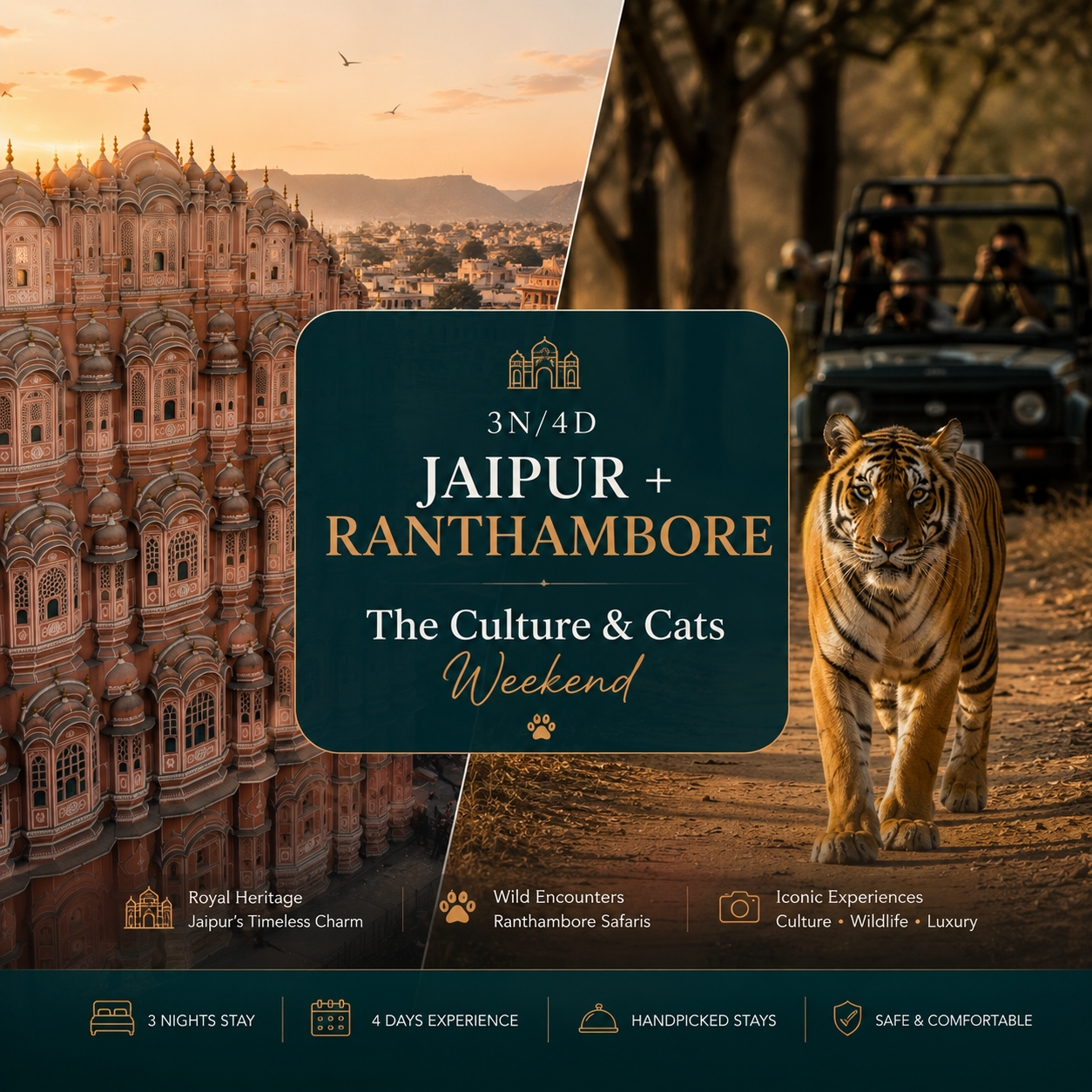 3N/4D Jaipur + Ranthambore: The Culture & Cats Weekend preview