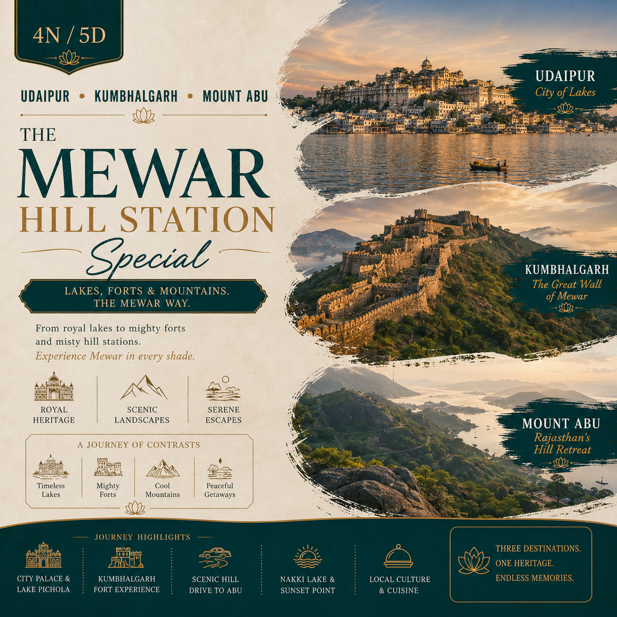 4N/5D Udaipur + Kumbhalgarh + Mount Abu: The Mewar Hill Station Special preview