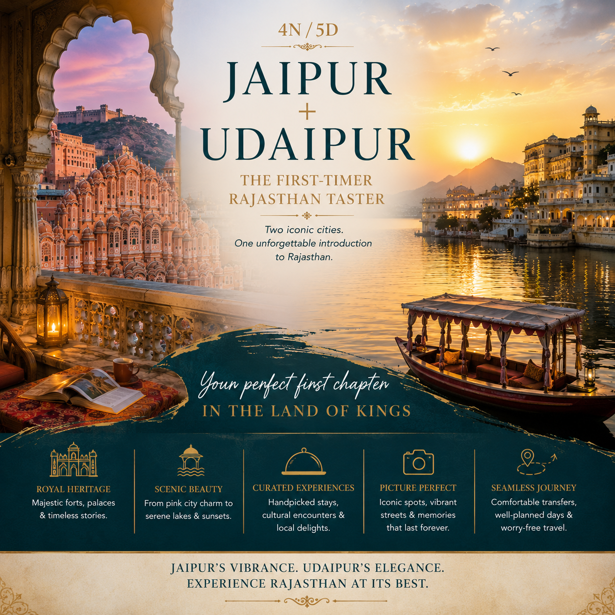 4N/5D Jaipur + Udaipur: The First-Timer Rajasthan Taster preview